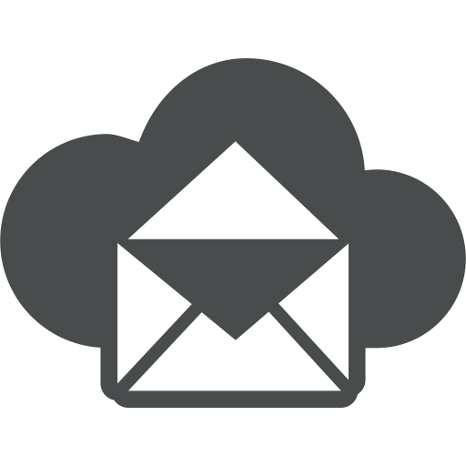 Cloud, cloud computing, communication, envelope, letter, mail, open icon